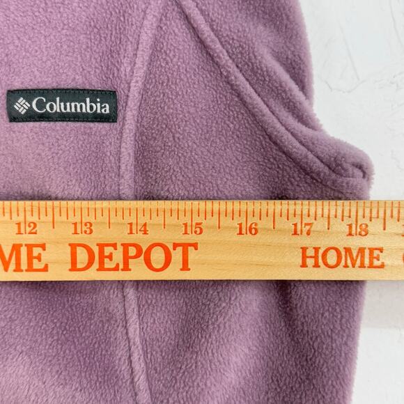 Columbia Fleece Jacket Womens‎ Medium Lavender Pink Soft Comfort Zip Pockets EUC - Picture 9 of 10